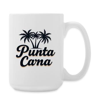 Punta Cana Karibik Urlaub mit Palmen - Große Tasse 440 ml - Weiß - Rechts
