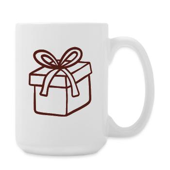 Rustic Hand-Drawn Gift Box - Large Mug 440 ml - white - Right