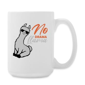 No Drama Lama Cool Sunglasses Seated Relaxed - Large Mug 440 ml - white - Right