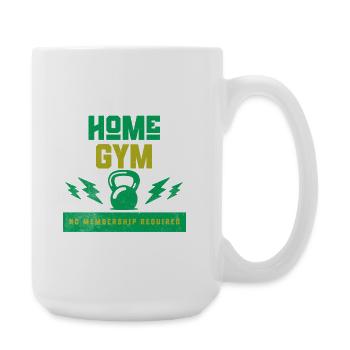 Heimfitnessstudio Keine Mitgliedschaft erforderlich - Große Tasse 440 ml - Weiß - Rechts
