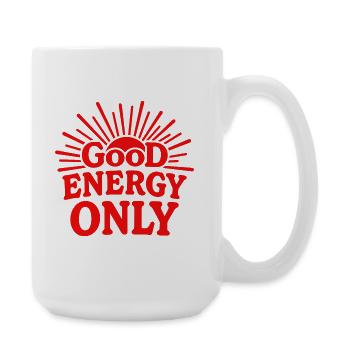Good Energy Only Positive Vibes Sonnenschein - Große Tasse 440 ml - Weiß - Rechts
