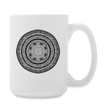 Moon Cycle Mandala - Large Mug 440 ml - white - Right