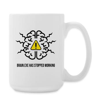BRAIN.EXE HAS STOPPED WORKING - Brain Failure NO - Large Mug 440 ml - white - Right