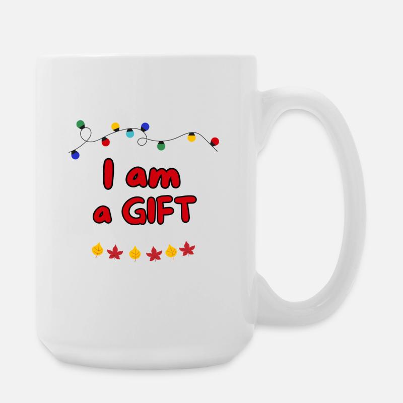 ICH BIN EIN GESCHENK - Große Tasse 440 ml - Weiß