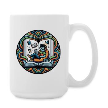 Book World in the Colour Cosmos Bookworm Bookworm - Large Mug 440 ml - white - Right