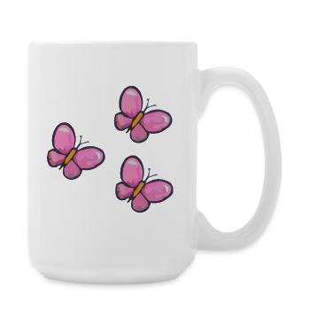 Motif PinkButterfly - Grande tasse 440 ml - blanc - Droite