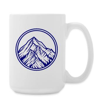 Mountains Symbol Rocks - Large Mug 440 ml - white - Right