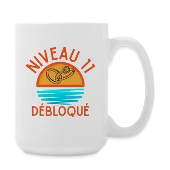 Level 11 Unlocked Original Birthday - Large Mug 440 ml - white - Right