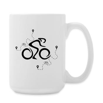 Radfahrer - Große Tasse 440 ml - Weiß - Rechts