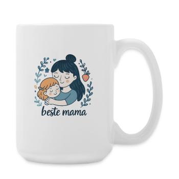 Beste Mama Umarmung - Große Tasse 440 ml - Weiß - Rechts