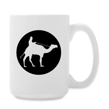 Kamel Reiten - Große Tasse 440 ml - Weiß - Rechts