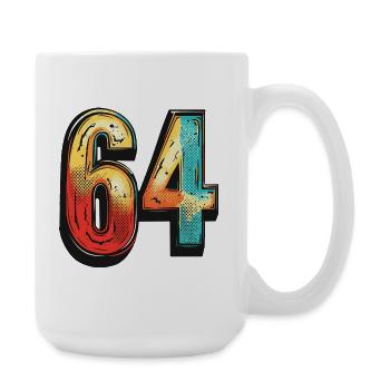 64 chiffres colorés - Grande tasse 440 ml - blanc - Droite