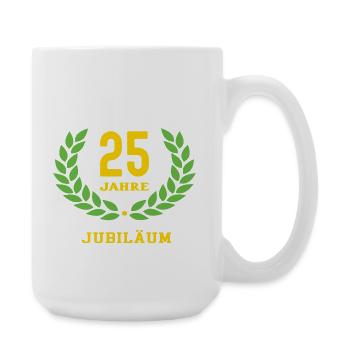 Friseurin Jubiläum 25 Jahre 25 jähriges Jubi - Große Tasse 440 ml - Weiß - Rechts