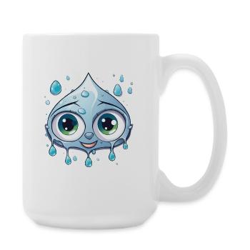 Kawaii Water Drop Motif - Large Mug 440 ml - white - Right