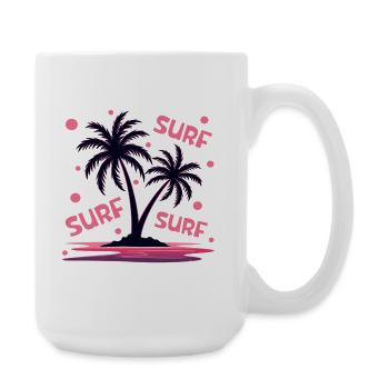 Palmiers de surf - Grande tasse 440 ml - blanc - Droite