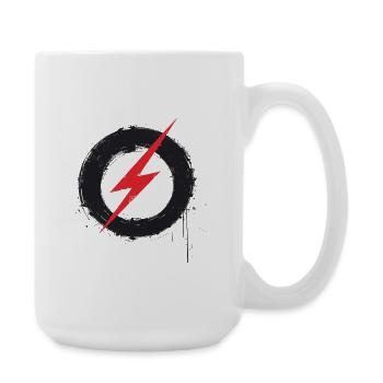 Digital Freedom - Retro Future Art - Große Tasse 440 ml - Weiß - Rechts