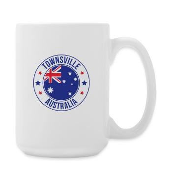 Townsville Australien-Wappen - Große Tasse 440 ml - Weiß - Rechts