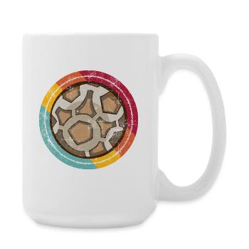 Handball Vintage - Große Tasse 440 ml - Weiß - Rechts
