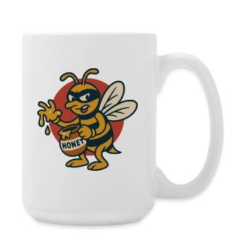 Vol de miel bandit apiculteur - Grande tasse 440 ml - blanc - Droite