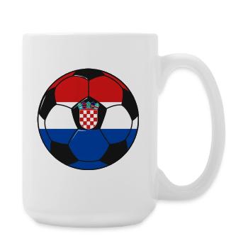 Football_team_Croatia - Large Mug 440 ml - white - Right