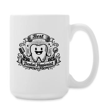 Beste Dentalhygienikerin - Große Tasse 440 ml - Weiß - Rechts