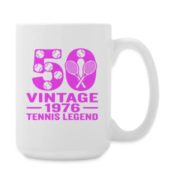 50e anniversaire de tennis 1976, chemise, sweat à capuche, short - Grande tasse 440 ml - blanc - Droite