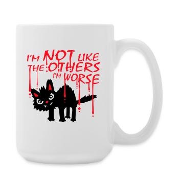 Black Cat I'm Not Like The Others I'm Worse - Large Mug 440 ml - white - Right