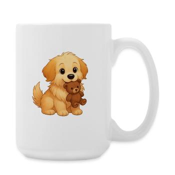 Fluffy Finds Lost Toy - Large Mug 440 ml - white - Right