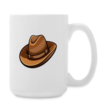 Cowboy hat - Large Mug 440 ml - white - Right