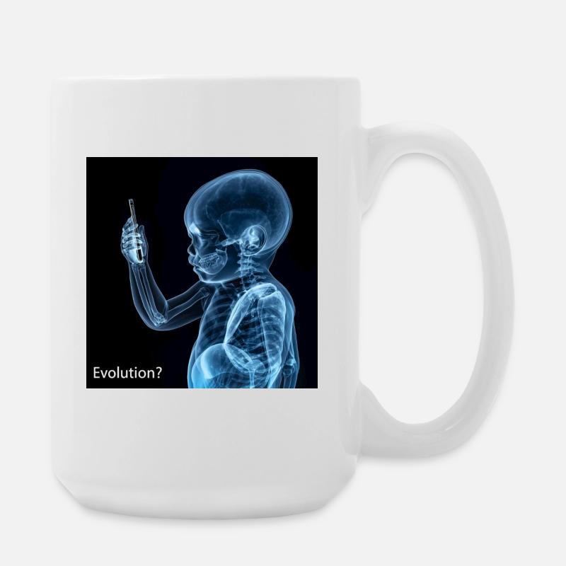Évolution du smartphone - Grande tasse 440 ml - blanc