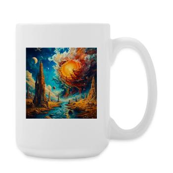 Astral City and Solar Wringing - Large Mug 440 ml - white - Right