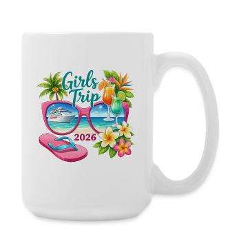 Girls Trip 2026 Cruise Vacation - Large Mug 440 ml - white - Right