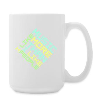 I Like Music More Than I Like People Lustig Musik - Large Mug 440 ml - white - Right