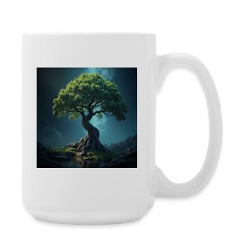 Colorful Tree of Life. - Large Mug 440 ml - white - Right