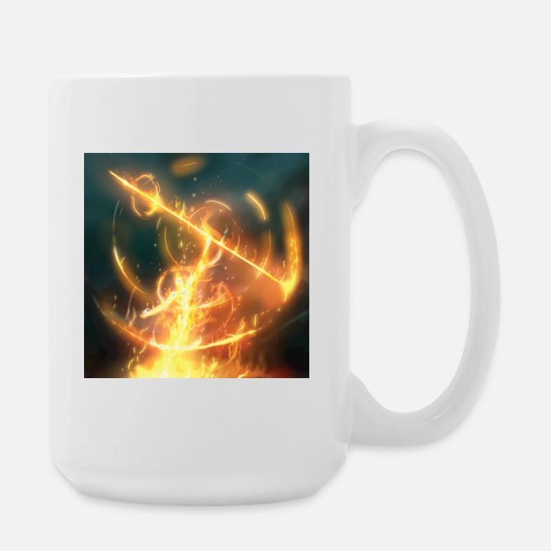 Fire Spear - Large Mug 440 ml - white