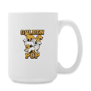 Design des chiens Pop Art Golden Retriever - Grande tasse 440 ml - blanc - Droite