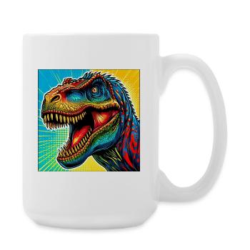 dinosaure - Grande tasse 440 ml - blanc - Droite