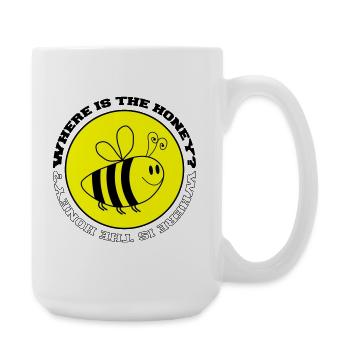 Bee Where is the Honey - Large Mug 440 ml - white - Right