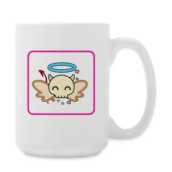 Skull Angel - Große Tasse 440 ml - Weiß - Rechts