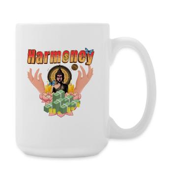 Harmoney Bouddha Chance - Série Paix et Amour - Grande tasse 440 ml - blanc - Droite