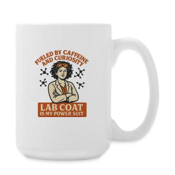 Café de la combinaison énergétique en blouse de laboratoire - Grande tasse 440 ml - blanc - Droite