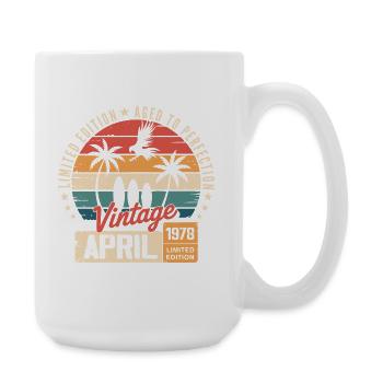 1978 April Birthday Legend April 1978 - Large Mug 440 ml - white - Right