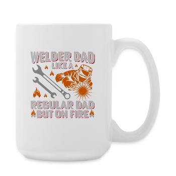 Welder Dad Firepower Design - Large Mug 440 ml - white - Right