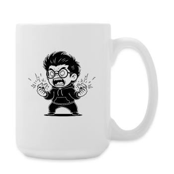 Gamer Anger Controller Zerbrochene Wut - Große Tasse 440 ml - Weiß - Rechts
