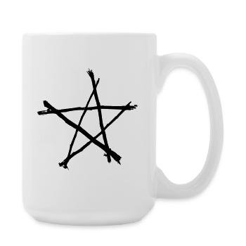 pentagramm - Große Tasse 440 ml - Weiß - Rechts