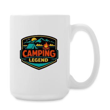 Camping Legend Badge - Large Mug 440 ml - white - Right