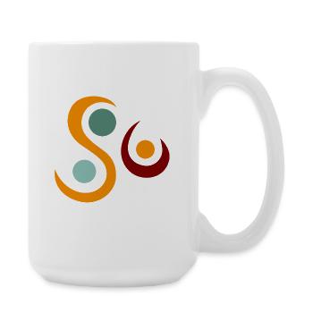 Yoga design_5 - Grande tasse 440 ml - blanc - Droite