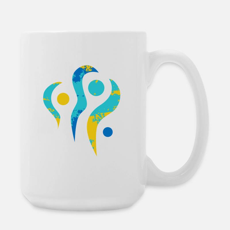 Yoga design_24 - Large Mug 440 ml - white