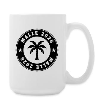 Cercle de palmiers Malle 2026 - Grande tasse 440 ml - blanc - Droite