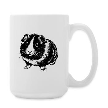 Meerschweinchen - Große Tasse 440 ml - Weiß - Rechts